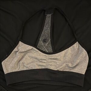 Victoria's Secret Black and Gray Racerback Sports Bra